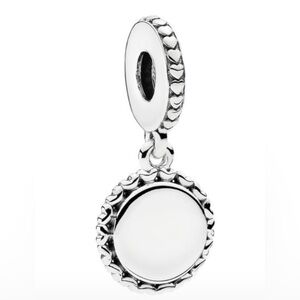 Pandora Silver and White Charm Pendant